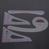4pcs High Accuracy Pattern Ruler Plastic Drafting Tool Durable Sewing Ruler  Clothing Design