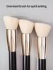 3PCS Slanted Soft Bristle Contoured Brush, Foundation Brush, Loose Powder, Blush Special Makeup Brush Tool for Hand Refreshing