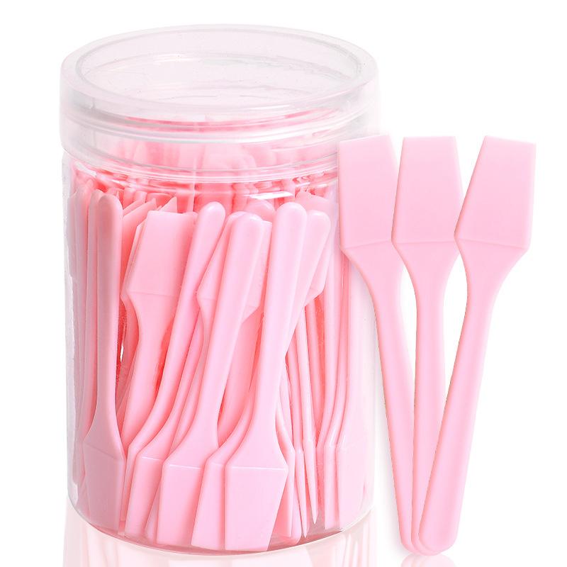 100 Pcs/Jar Mini Cosmetic Spatula Scoop Face Cream Makeup Mask Mixed Spoon Beauty Diy Tools Eye Facial Makeup Applicator Sticks