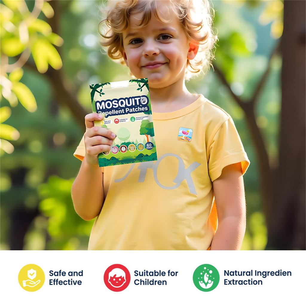 Mugwort Mosquito Summer Outdoor Children's Summer Itching Agent, Skin Agent, Mosquito Bites ,Gentle Fresh Aroma For Adults And Children 60PCS