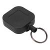 Retractable Keychain Black Plastic Wire Rope High Resilience Portable Keychain for Anti Lost