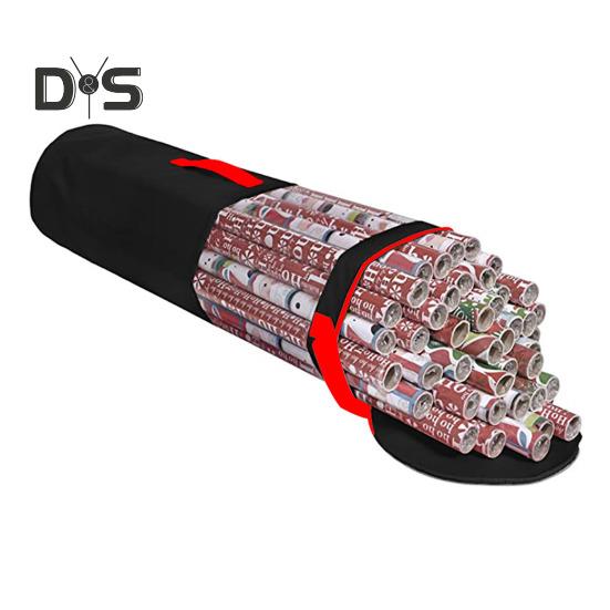 Gift Wrapping Paper Storage Bag Organizer with Handle Zipper Closure Large Capacity Waterproof Portable Wrapping Paper Holder