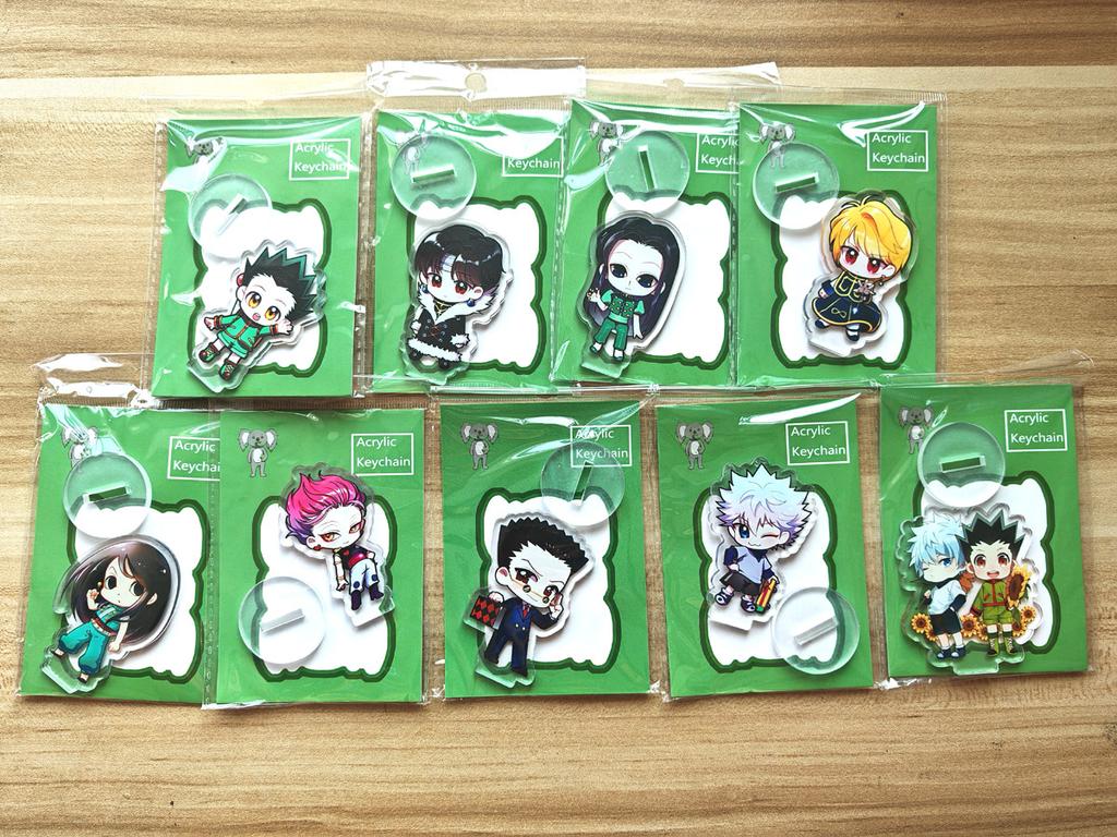 Anime Hunter X Hunter GON·FREECSS Mini Acrylic Figures Cute Cartoon Flat Models Desk Standing Decoration Plates Collectibles