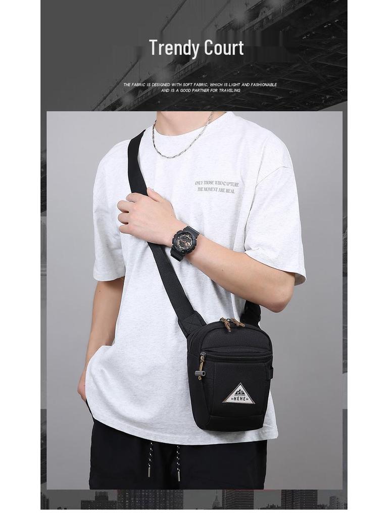 Men's Lightweight Multifunctional Cycling Crossbody Bag with Water Bottle Holder