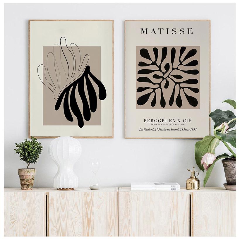 Abstract Curve Geometry Plakát Matisse Malba na plátno Barevný styl Plakáty a grafiky Nástěnné malby do obývacího pokoje Domácí dekorace Bez rámu