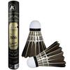 AMUSI Durable Black Goose Feather Badminton Shuttlecocks
