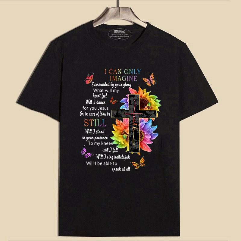 ZIMOXUAN Cămașă Creștină Cămașă Lirică Creștină Cămașă Religioasă Cămașă Femei