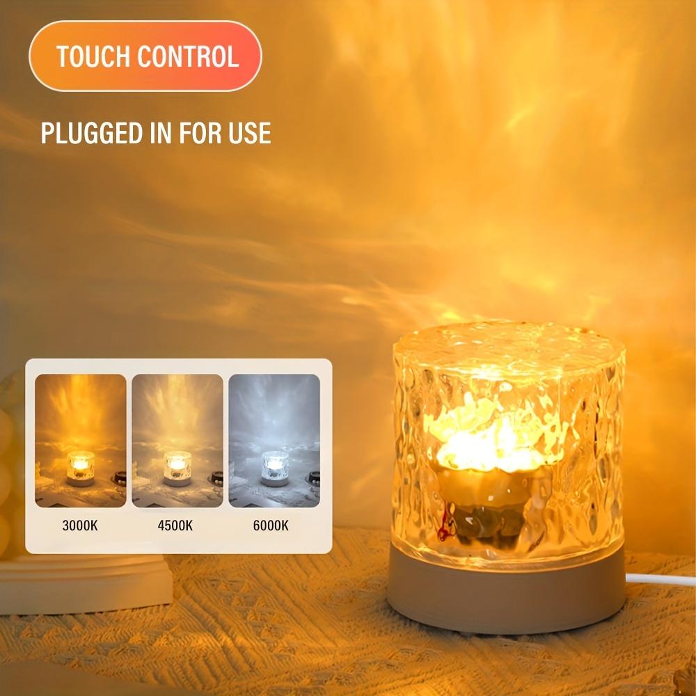 

1 шт. светодиодный ночник с эффектом водной ряби, вращающаяся проекция с возможностью подзарядки через USB, с дистанционным управлением, функцией изменения цвета и затемнения 3 Colors-No Battery