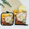 Baking Anti-Hot Oven Gloves Pad Kitchen Mat Heat Resistant Pot Holder Ramadan Mubarak Decorations Easy to Use