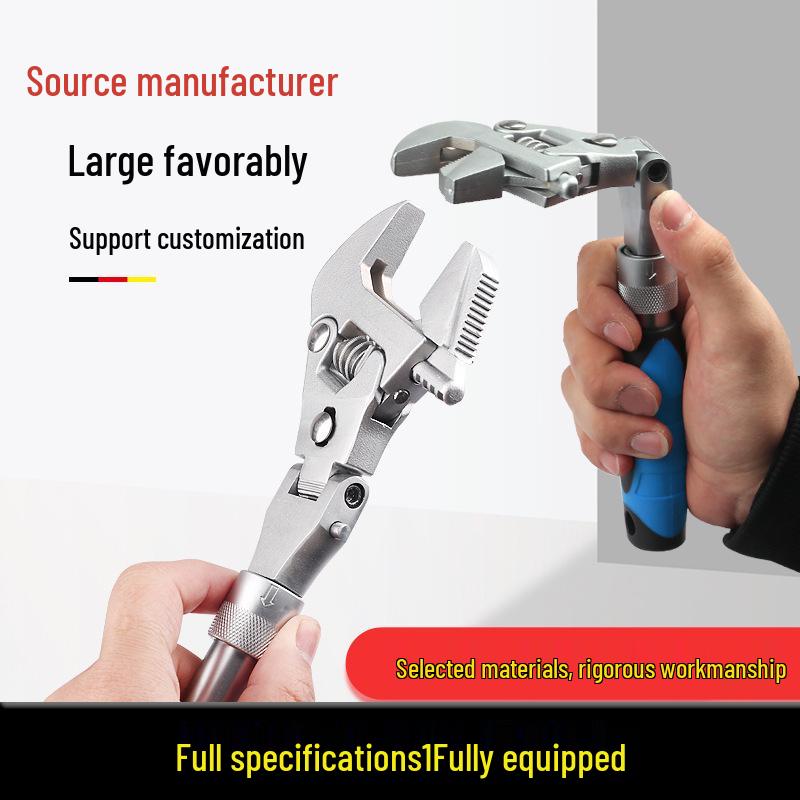 10" Multifunktions-Verstellbarer Klapp-Ratschenschlüssel für Sanitär- & HLK-Aufgaben