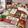 Christmas Theme 3PCS Bedding Set, Soft Home Textile, Holiday Bedroom Decor Gift