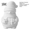 3D Printed Holiday Crafts Snowman Figurine Holding Gift Boxes, DIY Paintable Christmas Small Statue for Shelves Ornament, Cute Winter Desktop