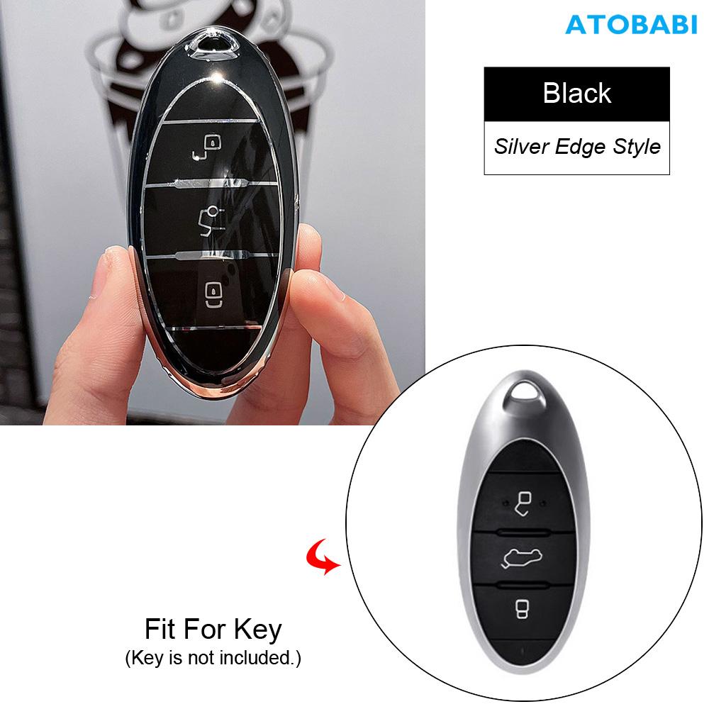 TPU bilnøkkeldeksel Smart fjernkontroller Nøkkelveske Beskytter Nøkkelringholder Autotilbehør For FAW Besturn T77 Pro B70 T99 T55 T33