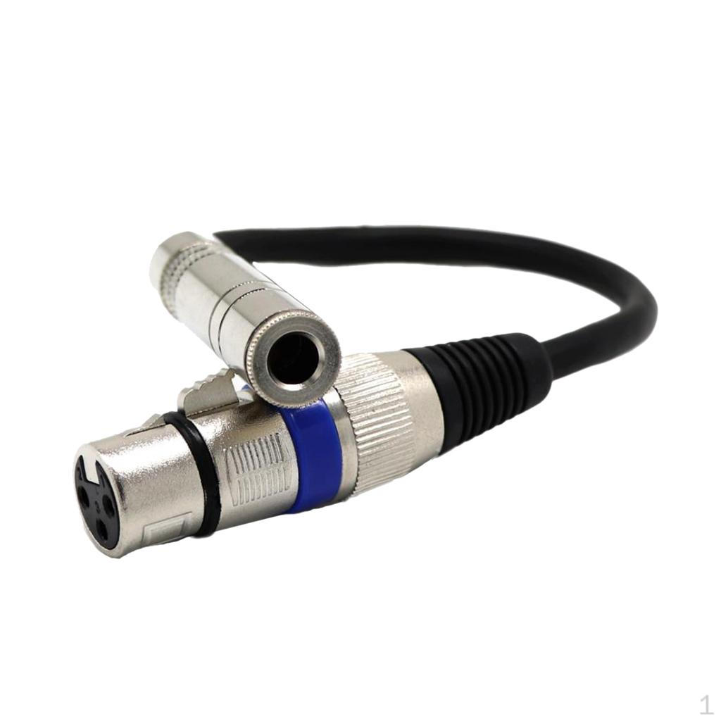 

1/4inch 6.35mm Stereo Female to XLR 3-Pin Audio Cable Mic Adapter