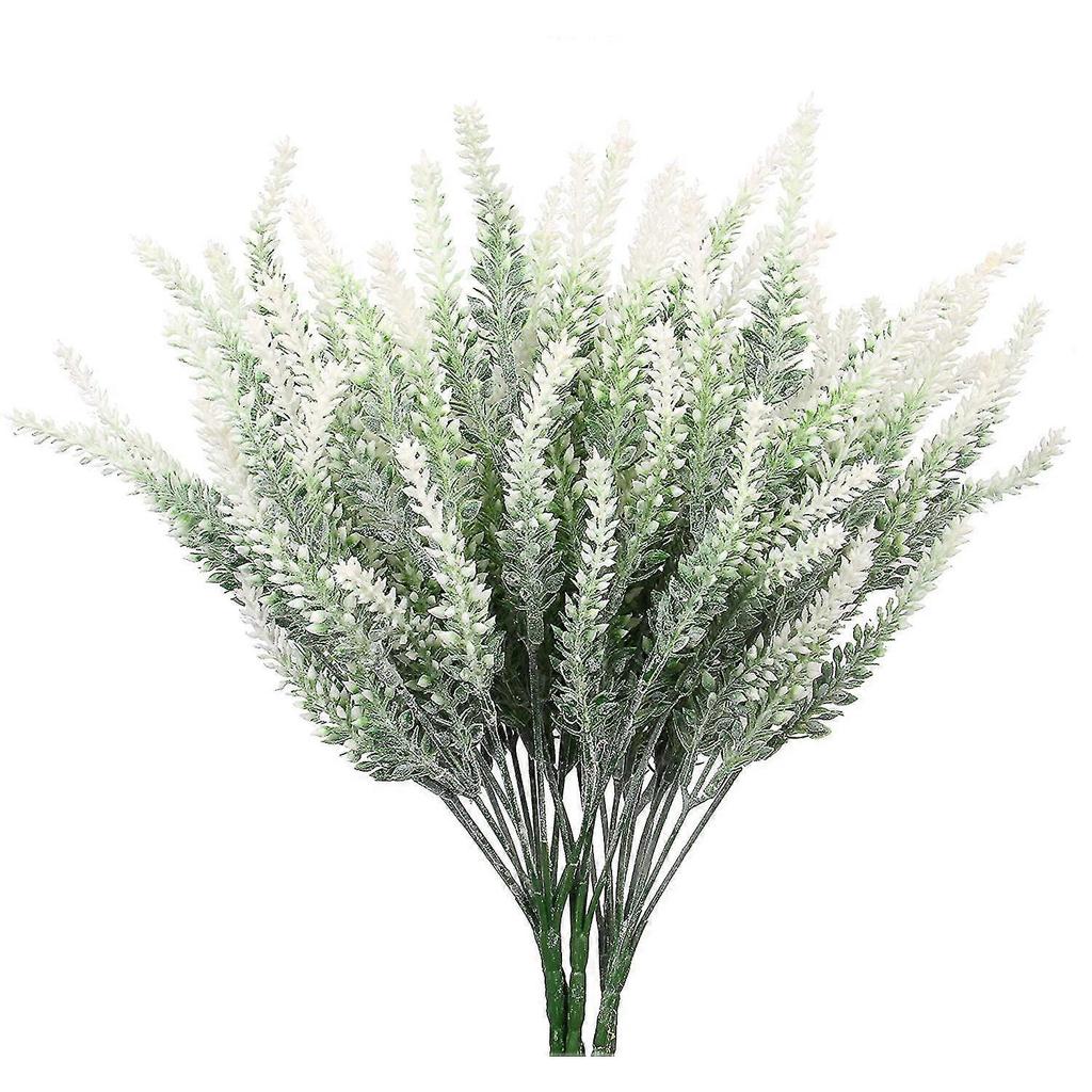 Artificial Flowers 6 Bundles Lavender Bouquet- White 36*10 Cm