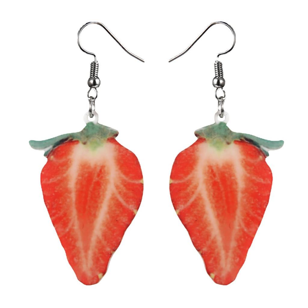 Acrylic Fresh Fruit Earrings Decorations For Women Trendy Jewelry Accessory