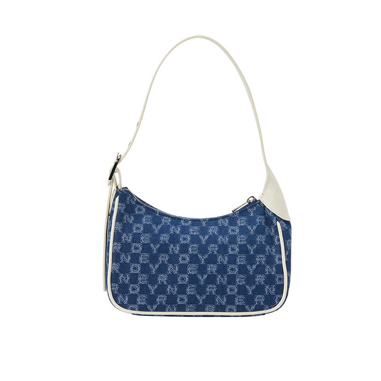 New NERDY Elastane Crescent Bag Shoulder Bag Regular Women's Black & Cream & Blue PNES23AA20