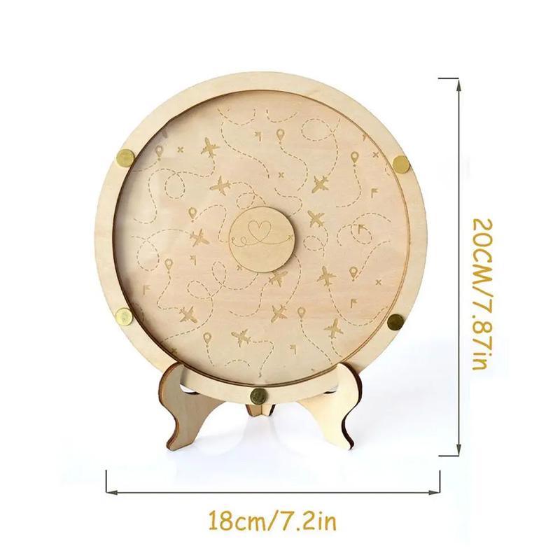 1Pc Coin Display Holder Vault Savings Bank Keepsake Cash Adventure Money Collection With Slot On Top Wooden Coin Box Memories