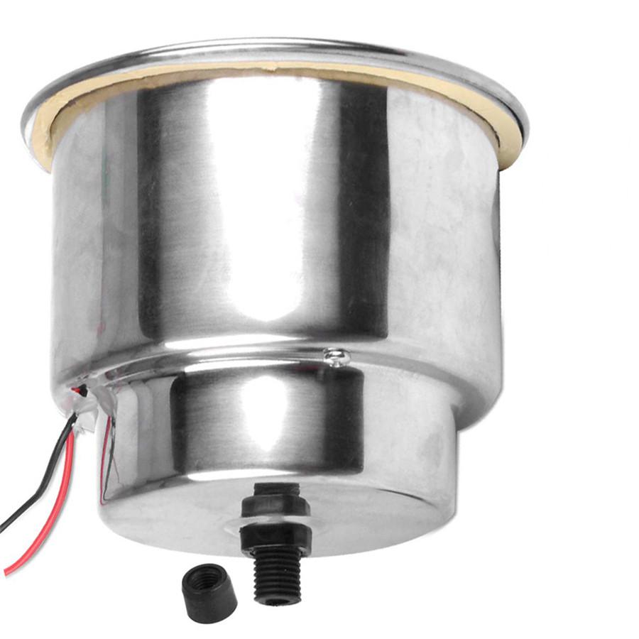 1Pcs 14LED RGB Recessed Stainless Steel Cup Holder For Car RV Truck Marine Boat