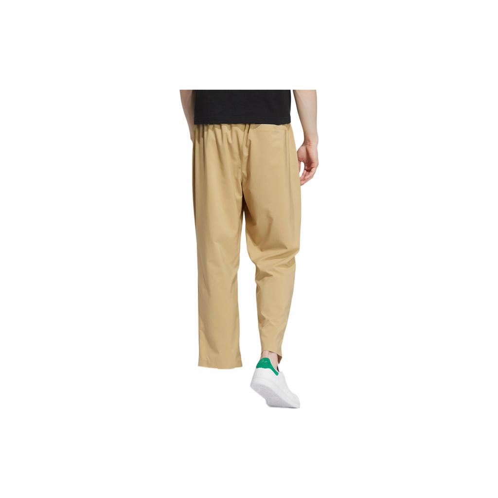 adidas Originals Trefoil Lw Woven Pants With Solid Color Logo Embroidery Men Bottoms Khaki HR3431