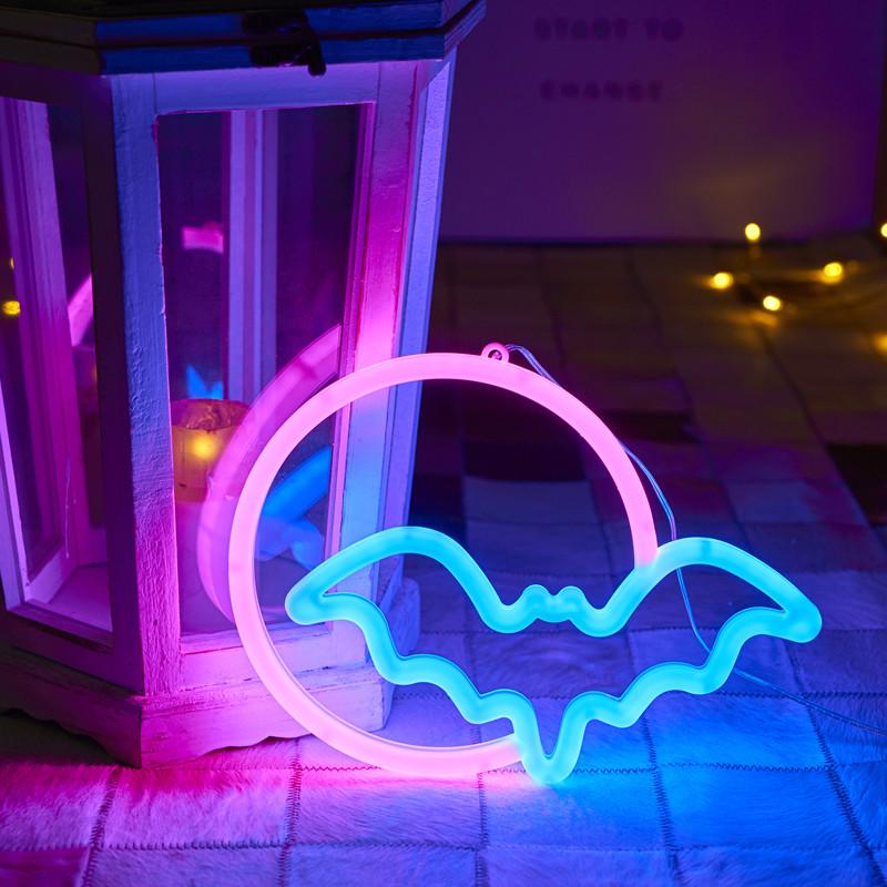 Double-Sided LED Neon Light for Romantic Room Decor