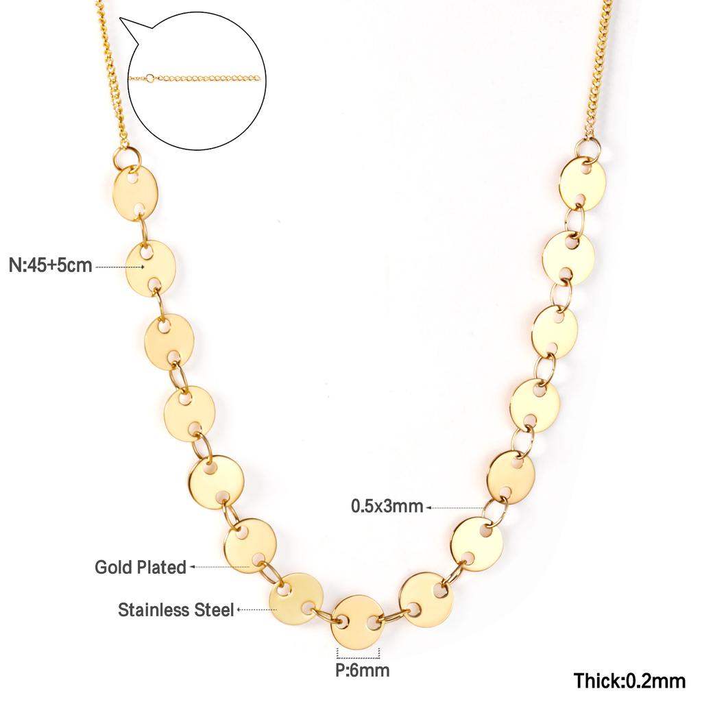 Woman Collier Golden Chains Necklaces Bohemia Star Heart Elegant Stainless Steel Jewelry Trendy