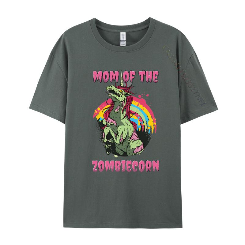 Funny Design Mom Of The Zombiecorn Creepy Unicorn Tshirts Printing Tshirts Faddish Cotton Unisex Tops Shirt