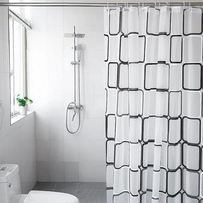 Su geçirmez Duş Perdesi Küf Geçirmez Dayanıklı Banyo Ekranları Kancalı Modern Baskılı Küvet Perdeleri Banyo Aksesuarları