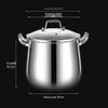 ZISIZ 316 Stainless Steel Drum-Shaped Stockpot