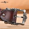 Vintage Genuine Leather Belt Ladies Pin Buckle Embossed Belt Cowhide Korean Style All-match Pants Belt