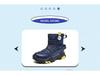 Winter Kids' High-Top Leather Snow Boots - Warm, Thick, Non-Slip Velvet Lining for Boys & Girls