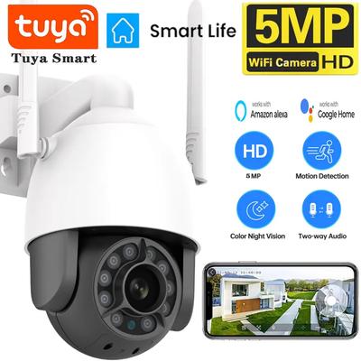 5MP PTZ WiFi IP Kamera Tuya Smart Venkovní Domácí Bezpečnostní Kamery AI Automatické Sledování Detekce Lidí CCTV Video Dohled Câmera
