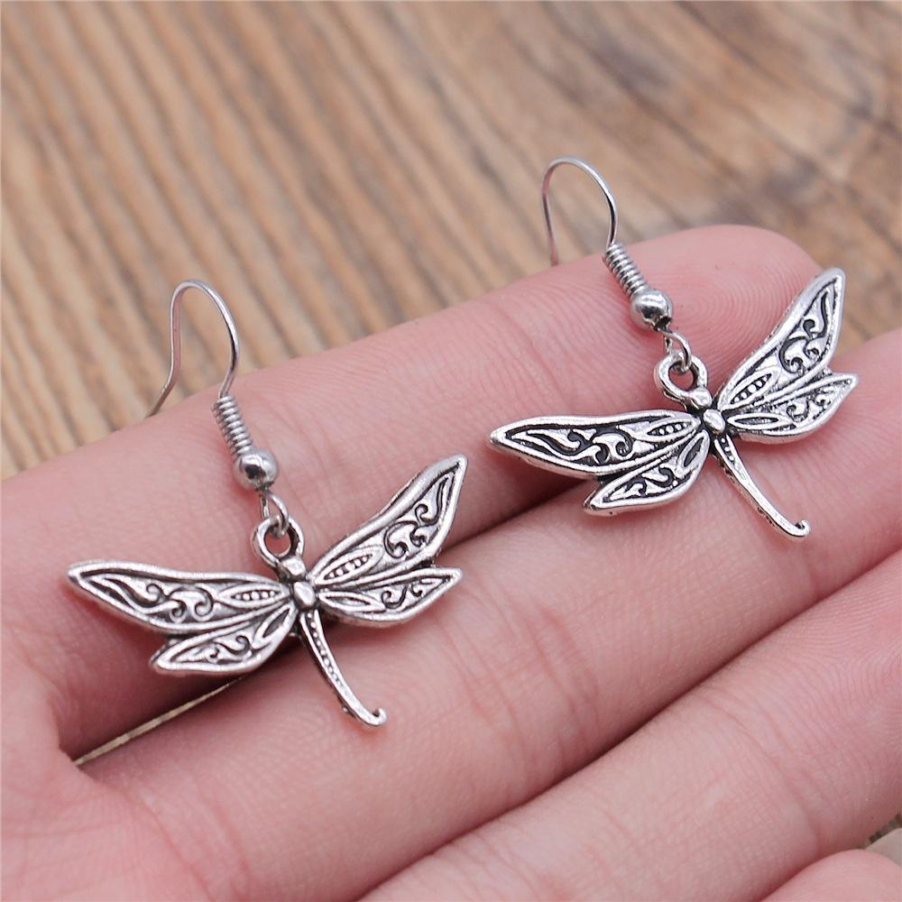 29 Styles New Design Vintage Butterfly & Dragonfly Insect Pendant Drop Earrings For Women Fashion Jewelry Wholesale Factory
