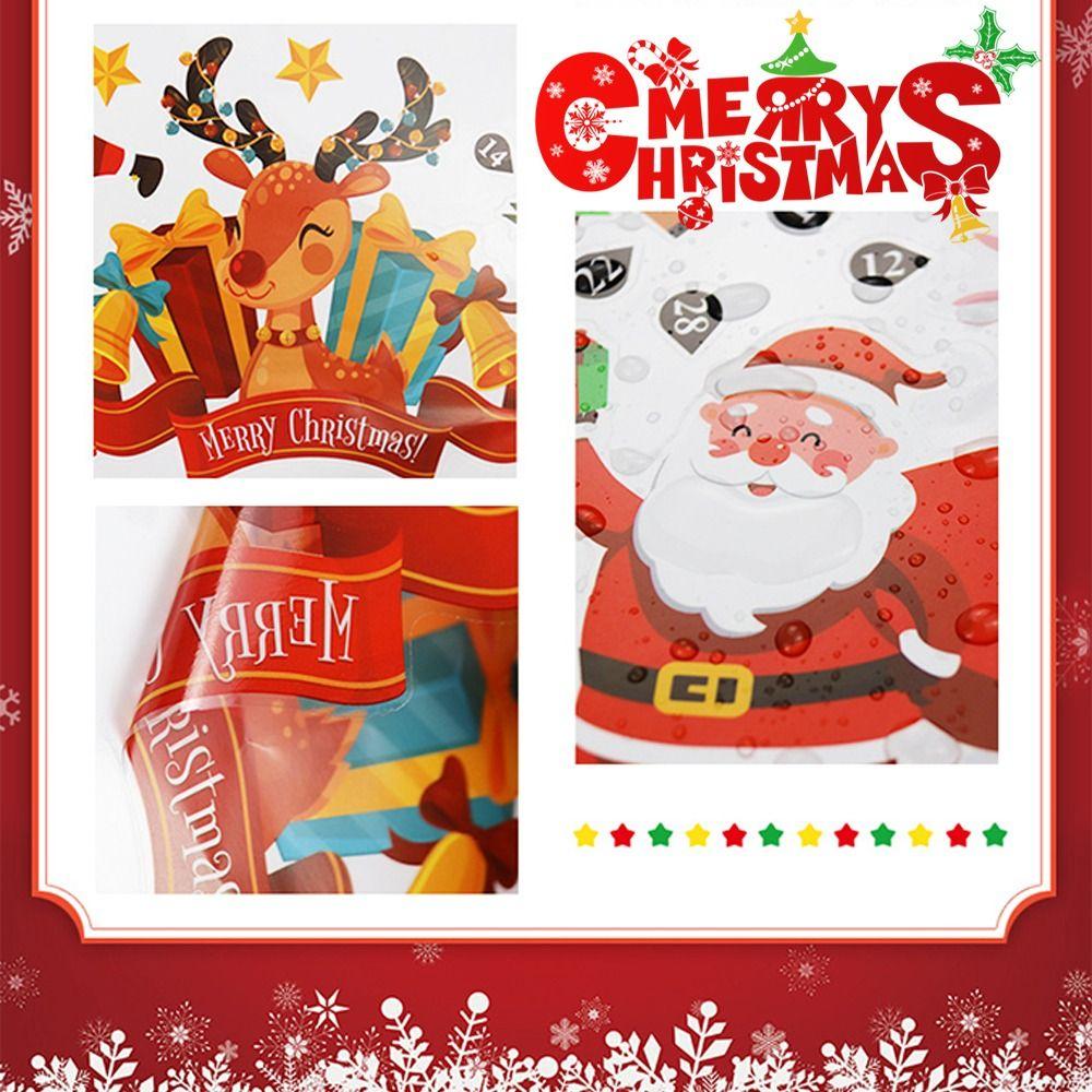 Mode 2026 Frohes Neues Jahr Weihnachten Aufkleber Weihnachtsmann PVC Fensteraufkleber Weihnachtskranz Heimdekoration Xmas Aufkleber Einkaufszentrum