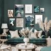Scandinavo Paesaggio di Viaggio Tela Pittura Montagna Barca Erba Nordic Poster Stampa Immagine di arte della parete Modern Living Room Decor
