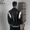 Leather Jacket Men's Baseball Uniform Spring New Trend Jacket Korean Style Loose Casual Top