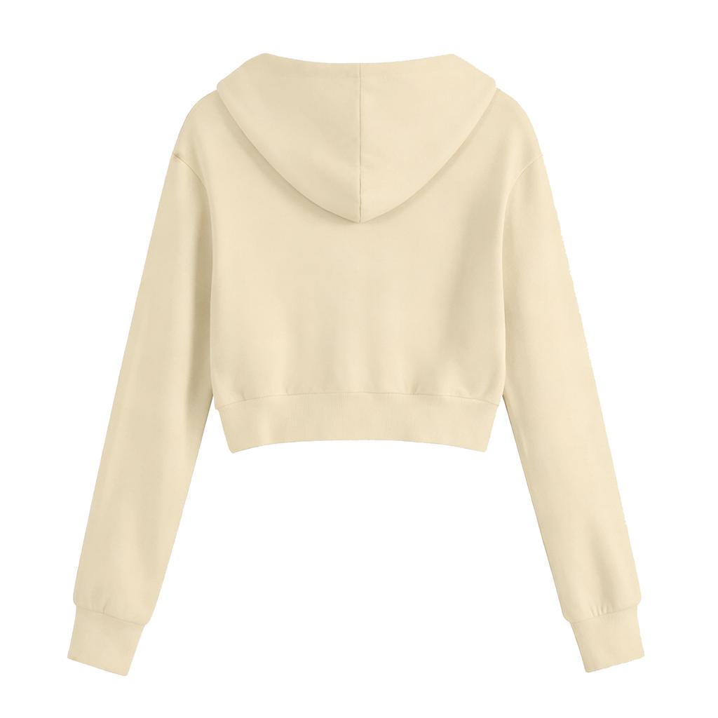 Kinder Farbiger Cropped Hoodie Lässige Jacke für Herbst Winter