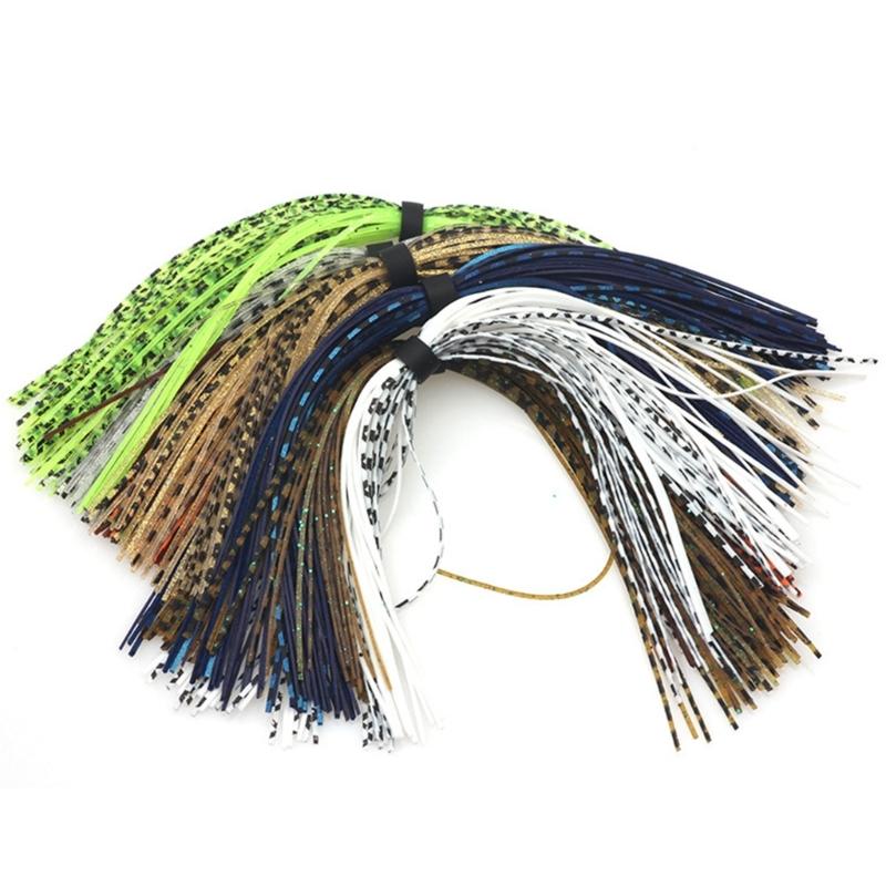 44 Strands/Bundle Squid Silk Skirt Jig Skirts Tying Component Buzzbaits Squid Skirt Tying Component Fishing Accessory