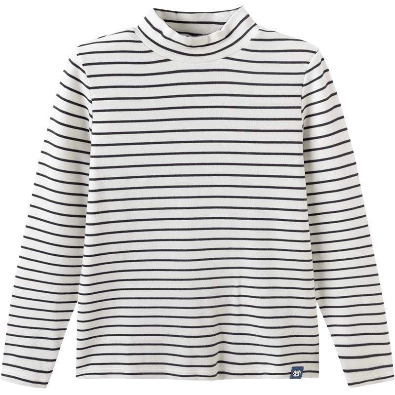 Balabala Children's Winter Thermal Striped Base Layer T-Shirt