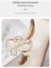 Girls' Spring 2025 Pearl Princess Shoes - Trendy Soft Sole Square-Toe Design