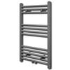 VidaXL Towel Dryer Towel Rack with Straight Rails Grey 500x764 Mm 141889