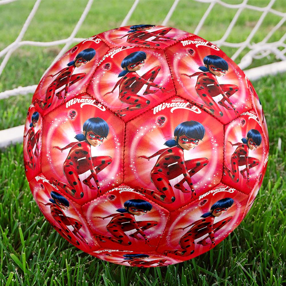 Miraculous Theme Size 5 Soccer Ball, Suitable for Both Indoor and Outdoor Matches, a Gift Suitable for Everyone.