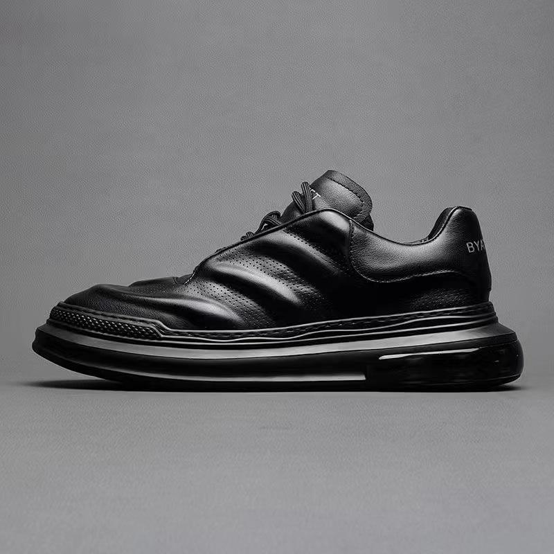 Fashion Men Platform Breathe Spring Small Leather Shoes New Fashion Trend Versatile Japan Korean Business Casual Shoes Suit Men Sneakers