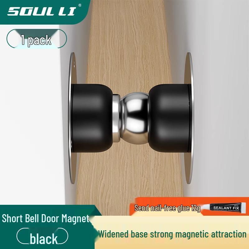 

Punch-Free Bell Door Stopper: Anti-Collision, Door Bumper for Bathroom, Short Distance Door Fix