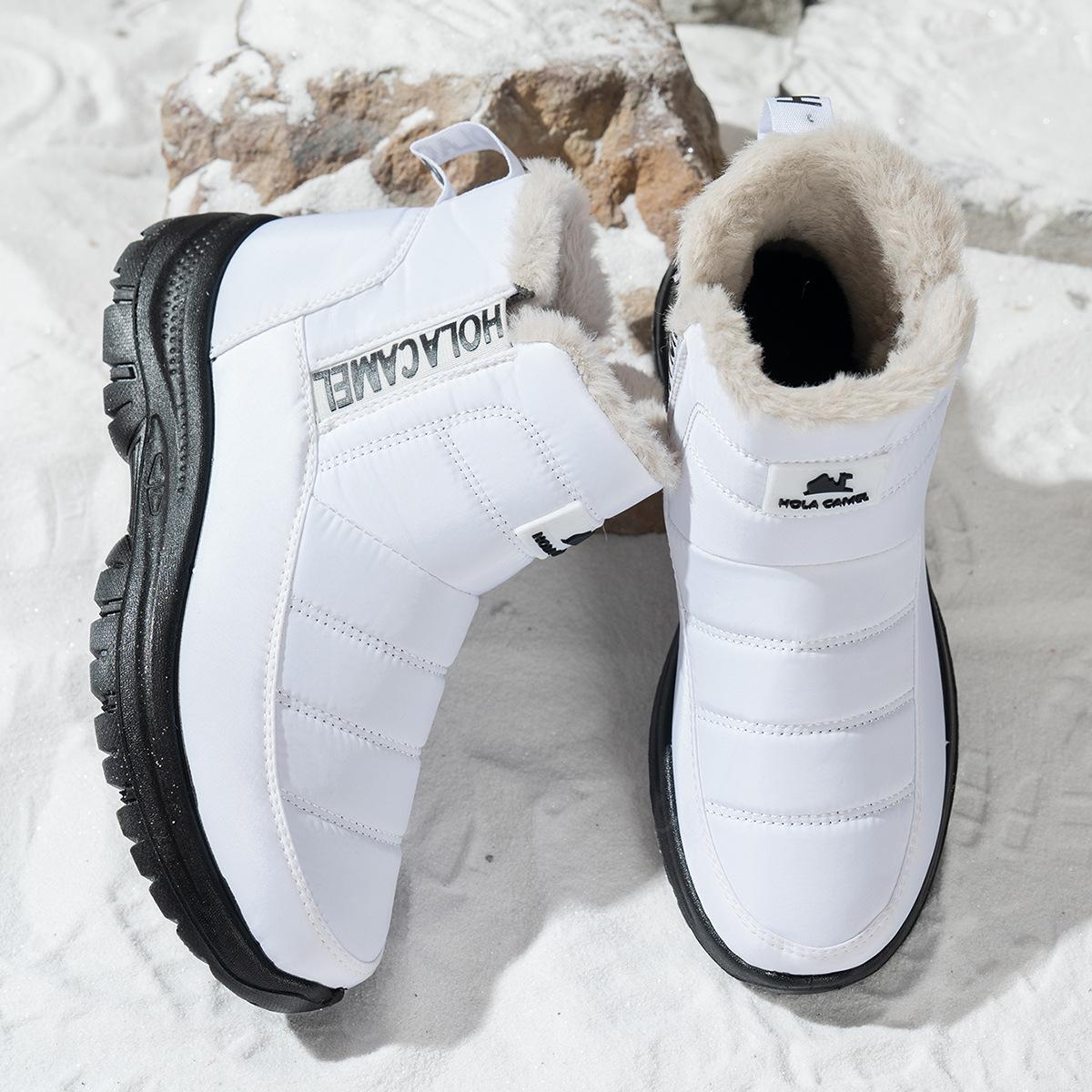 Ботинки Женские Снежные Новые Женские Ботильоны Слипоны Женская Обувь Тренд Платформа Ботильоны Сохраняющие Тепло Ботинки Женские 43 белый 2550₽