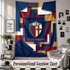 Custom Tapestry Wall Hanging, Bologna FC Personalized Name Text Home Wall Decor