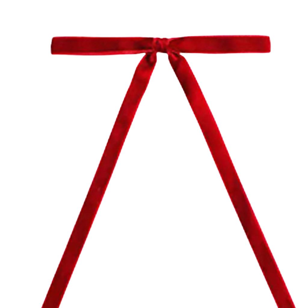 24Pcs Vintage Velvet Ribbon Xmas Tree Bows Velvet Ribbon Bows for Xmas Home Shop Indoor Outdoor Decor