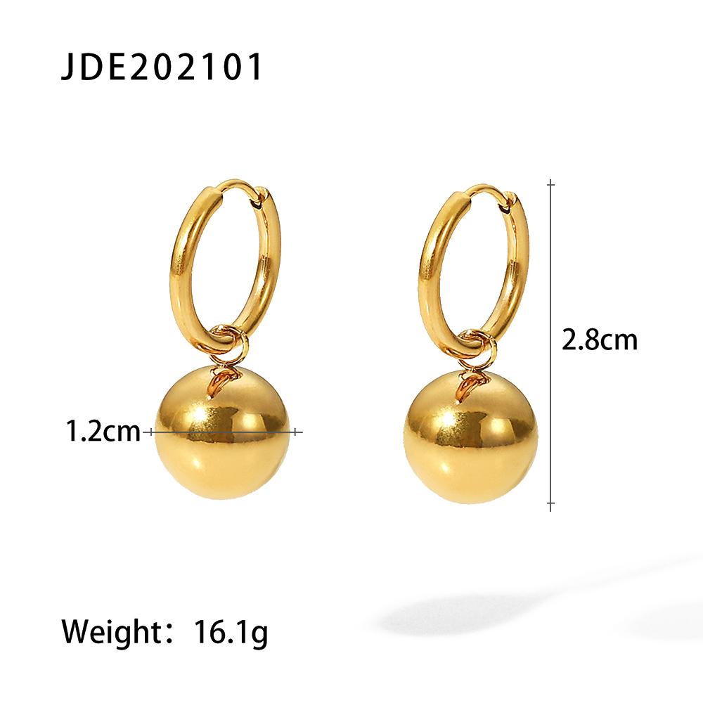 Youthway Stainless Steel Golden Steel Colorblock Hoop Earrings For Women Waterproof Charm Trendy Jewelry New Bijoux