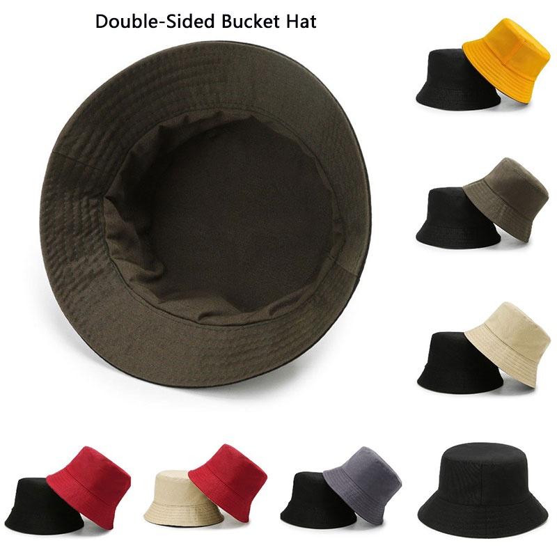 Unisex Oversize Cotton Bucket Hat For Big Head, Double Sided Design For Sun Protection And Breathability, Available In Multiple Colors