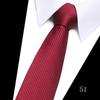 Necktie Man 7.5 cm Silk Tie Solid Color Gravatas Suit Accessories Fit Wedding Holiday Party